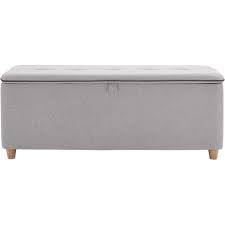 Made Contrast Grey Storage Bench Upholstered Storage Bench Seat Storage Grey Storage Bench