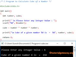 Writing a file to the root of the c drive? C Program To Calculate Cube Of A Number