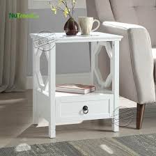 The findlay tripod side table with its modern design is constructed from metal and features three angled legs. Modern White Side Table With Drawer For Living Room Furniture Manufacturer Nutrend