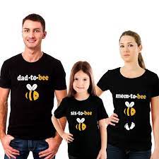 Mom Dad Sis To Bee Family T Shirt Baby Shower Shirts Bee Baby Shower Theme Funny Baby Clothes