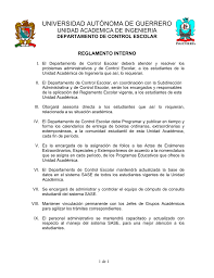 Aprobado en sesión ordinaria del h.consejo universitario el 7 de octubre de 2016. Reglamento Interno Del Departamento De Control Escolar Pdf