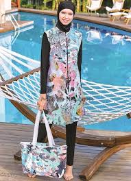 Full Cover 2044 Burkini Swimsuit Black Is One Of The Most Stylish Set Of 2018 Spring Summer Colle Burkini Swimsuit Black Swimsuit Hijab Fashion Inspiration