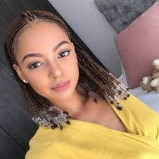 The braiding hair is added in small pieces use clear rubber bands to secure rows of beads on random sections of braids for an unexpected style. 20 Trending Box Braids Bob Hairstyles For 2020 All Things Hair