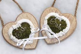 Duo De Cœurs Porte Alliances Mariage Champetre Shabby Chic Nature Accessoires De Maison Par Porte Alliance Deco Mariage Palette Porte Alliances Original