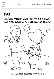 Confira o passo a passo para fazer lembrancinha de dia dos pais: Atividades Dia Dos Pais Para Educacao Infantil Colorido Para O Papai Escola Educacao