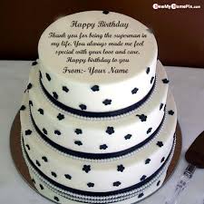 Cake Beautiful Happy Birthday Wishes Images Name And Photo Birthday Cake For Father Wishes Pictures Create In 2020 Birthday Cake With Photo Happy Birthday Cakes Birthday Cake For Father