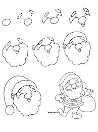 Dessin de noël facile et kawaii. Drawing Santa Claus Dessin Pere Noel Dessin Noel Dessin