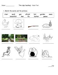 One day, the five little eggs started to crack. The Ugly Duckling Book Test Worksheet