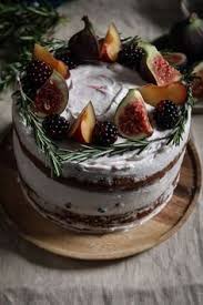 Black Tea Poached Fig And Plum Cake With Rosemary Blackberry Frosting Fig Cake Tea Cakes Desserts
