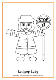 Lollipop Lady Colouring Page 2 School Coloring Pages Coloring Pages Baby Art Projects