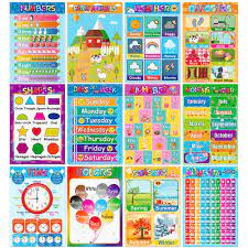In numerology, it is common to associate to a given word, a numeric value, . Buy Educational Posters For Preschoolers Toddlers Kids Kindergarten Classrooms Alphabet Letters Numbers Shapes Colors Seasons Week Months More 11 X 16 Inch 12pcs Online In Turkey B07rsb6824