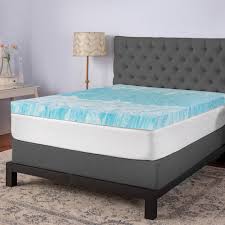 4 In Gel Swirl Full Memory Foam Topper Blue Bed Inspo Paints