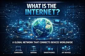 🌍 **What Is the Internet?** The **Internet** is one of the most important  inventions in modern technology. It connects billions of devices around the  world, allowing people and systems to communicate, share
