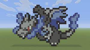 Minecraft Pixel Art - Charizard Mega X Pokemon #006 - YouTube