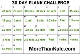 47 Skillful 30 Day Plank Challenge Calendar