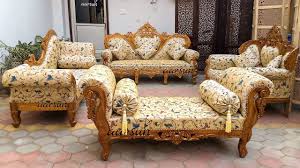 This minimalistic design is made of vibrant blue. 143 Wooden Sofa Set Designs For Living Room Best Wooden Furniture Designs Aarsun The Craftsmen Youtube