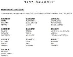 Serie c girone c 2020/2021: Coppa Italia Serie C Ecco Tutti I Gironi Della Competizione Si Comincia Il