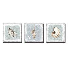 Bathroom wall decor doesn't have to be a piece of art or colorful wallpaper. Seashell Wall Decor Bathroom Modern Coastal Art Ocean Beach Theme Picture On Home Decor Posters Prints Home Garden