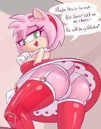957 - suggestive, artist:thecoldsbarn, furbooru exclusive, amy rose (sonic),  hedgehog, mammal, anthro, sega, sonic the hedgehog (series), 2020, bedroom  eyes, bottomwear, breasts, butt, cameltoe, clothes, colored pupils,  dialogue, eyelashes, female ...