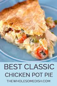 Using a rolling pin, roll the dough out into a circle. The Best Classic Chicken Pot Pie The Wholesome Dish