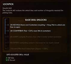 Any character with the signature . Lockpick Adjusted Skill Value The Outer Worlds General Discussion No Spoilers Obsidian Forum Community