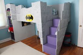 Batman may be the coolest action hero of all….great costume, has a helpful friend…and best of. Awesome Bed Batman Room Decor Batman Themed Room Batman Room