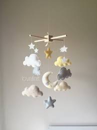 baby mobile cloud mobile clouds and stars mobile neutral etsy スターモバイル クラウドモバイル ベビーモービル