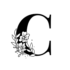 Find an image of letter c to use in your next project. Letter C Script Psd Floral Alphabet Free Image By Rawpixel Com Tvzsu Floral Letters Floral Monogram Letter Floral Font