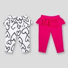 Lamaze Baby Girls 2pk Organic Cotton Ruffle Pants Pink Target