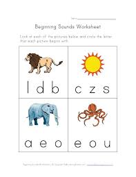Beginning Sounds Worksheets Beginning Sounds Worksheets Beginning Sounds Phonics