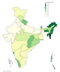 India By Of Forest Cover Vivid Maps India Map India Map