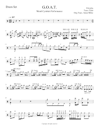 If so, please report it! G O A T Polyphia Sheet Music For Drum Group Solo Musescore Com