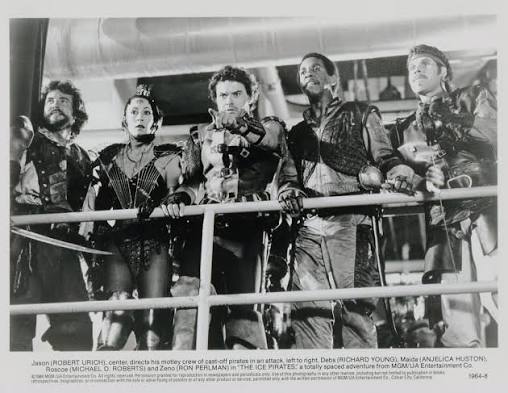 Released March 16, 1984, The Ice Pirates is an American comic science  fiction film directed by Stewart Raffill and starring Robert Urich, Mary  Crosby, Michael D. Roberts, Anjelica Huston, Ron Perlman, Bruce