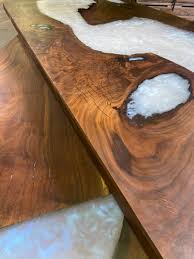 Black Walnut Epoxy Table In 2020 Walnut Wood Projects Wood Slab Table Live Edge Wood