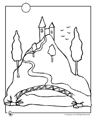 This ellis island colouring page is another in our set of american landmark colouring pages. Castle On A Hill With Bridge Coloring Page Woo Jr Kids Activities