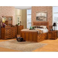 Mission Wood Pedestal Storage Bed In Mission Oak By Williard Mission Style Bedroom Furniture Oak Bedroom Furniture Bed With Drawers Underneath
