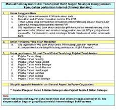 Semakan & pembayaran cukai tanah dan cukai petak. Pejabat Tanah Galian Kuala Terengganu