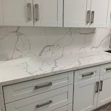 ECS203 Calacatta white Quartz Countertop,prefab quartz countertops