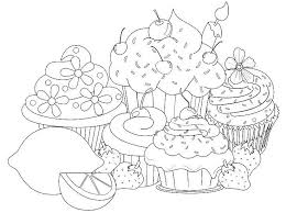 Sweets coloring pages dessert for kids inspirational. Online Coloring Pages Coloring Page Muffins And Fruit Sweets Coloring Download And Print Free