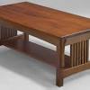 Leick furniture mission chairside table, medium oak. 1