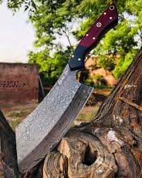 Handmade Damascus Steel Cleaver Knife Chopper Knife Chef Etsy In 2020 Damascus Steel Cleaver Knife Knife Making