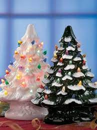 The ceramic tree is adorable. Ceramic Christmas Tree With Colorful Plastic Bulbs