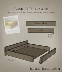 Build A Basic Diy Drawer Building Plans By Buildbasic Www Build Basic Com Diy Drawers Furniture Diy Diy Furniture