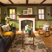Mike and brittany share a living space with a toddler. 75 Beautiful Craftsman Living Room With Green Walls Pictures Ideas December 2020 Houzz