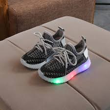 Toddler Boy Led Sneakers Children Baby Boys Mesh Light Up Led Shoes Lu Lightupledshoes
