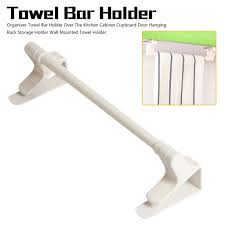 Blend the storage needs of all three rooms by storing books and candles on the top shelf while hanging pots and pans on the bottom hooks. Over Door Towel Rack Bar Hanging Holder Bathroom Kitchen Cabinet Shelf Rack Hts Kitchen Dining Bar Racks Holders