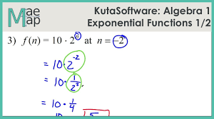 Kutasoftware Algebra 1 Exponential Functions Part 1 Youtube