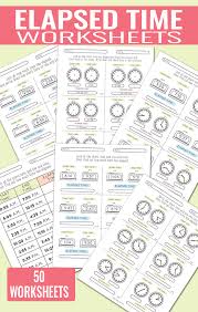 elapsed time worksheets easy peasy learners
