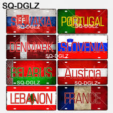 Os invernos são muito frios, mas o país tem motivos de sobra para aquecer o coração. Sq Dglz Eslovaquia Portugal Dinamarca Eslovenia Bielorrussia Austria Libano Franco Bandeira Nacional Sinal De Metal Artesanato Placas Placas E Avisos Aliexpress