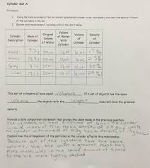 Lesson Density Cylinder Lab An Introduction To Density